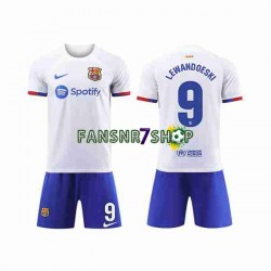 FC Barcelona fußball trikot LEWANDOWSKI 9 Kinder Auswärts 2023-2024 Kurzarm