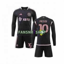 Inter Miami fußball trikot Lionel Messi 10 Kinder Auswärts 2023-2024 Langarm