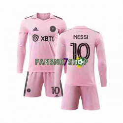 Inter Miami fußball trikot Lionel Messi 10 Kinder Heim 2023-2024 Langarm