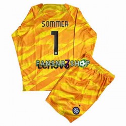 Inter Mailand fußball trikot Sommer 1 Torhüter Kinder Heim 2023-2024 Langarm