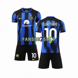 Inter Mailand fußball trikot Lautaro Martinez 10 Kinder Heim 2023-2024 Kurzarm