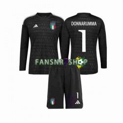 Italien fußball trikot Donnarumma 1 Torhüter Kinder Auswärts 2023 Langarm