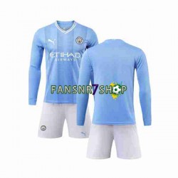 Manchester City fußball trikot Kinder Heim 2023-2024 Langarm