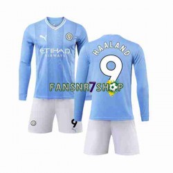 Manchester City fußball trikot Haaland 9 Kinder Heim 2023-2024 Langarm
