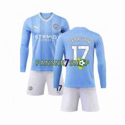 Manchester City fußball trikot Kevin De Bruyne 17 Kinder Heim 2023-2024 Langarm