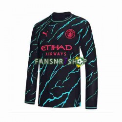 Manchester City fußball trikot Herren Ausweich 2023-2024 Langarm
