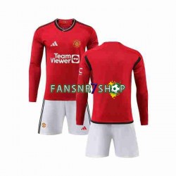 Manchester United fußball trikot Kinder Heim 2023-2024 Langarm