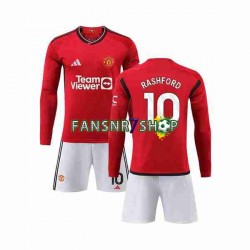 Manchester United fußball trikot Marcus Rashford 10 Kinder Heim 2023-2024 Langarm
