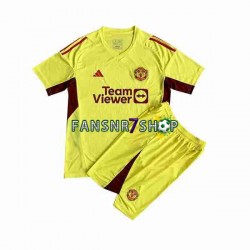 Manchester United fußball trikot Torhüter Kinder Auswärts 2023-2024 Kurzarm