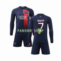 Paris Saint-Germain fußball trikot Mbappé Kylian 7 Kinder Heim 2023-2024 Langarm