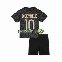 Paris Saint-Germain fußball trikot O.Dembele 10 Kinder Ausweich 2023-2024 Kurzarm