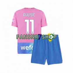 AC Mailand fußball trikot Christian Pulisic 11 Kinder Ausweich 2023-2024 Kurzarm