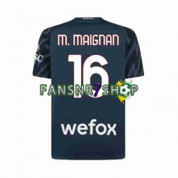 AC Mailand fußball trikot Mike Maignan 16 Torhüter Herren Ausweich 2023-2024 Kurzarm