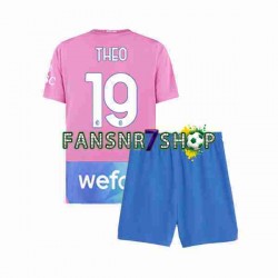 AC Mailand fußball trikot THEO 19 Kinder Ausweich 2023-2024 Kurzarm