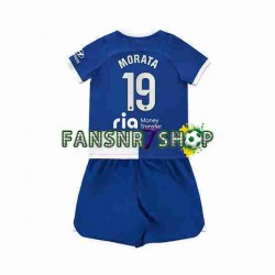 Atlético Madrid fußball trikot 2 Alvaro Morata 19 Kinder Auswärts 2023-2024 Kurzarm