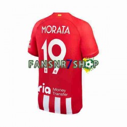 Atlético Madrid fußball trikot 2 Alvaro Morata 19 Herren Heim 2023-2024 Kurzarm