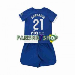 Atlético Madrid fußball trikot 2 Yannick Carrasco 21 Kinder Auswärts 2023-2024 Kurzarm
