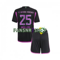 FC Bayern München fußball trikot Thomas Muller 25 Kinder Auswärts 2023-2024 Kurzarm