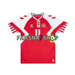 Dänemark fußball trikot Rasmus Hojlund 11 Herren Heim 2023-2024 Kurzarm