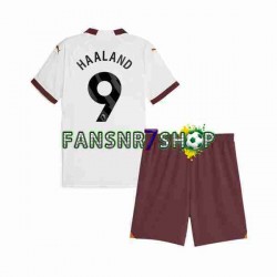 Manchester City fußball trikot Erling Haaland 9 Kinder Auswärts 2023-2024 Kurzarm