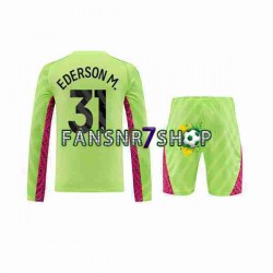 Manchester City fußball trikot Ederson Moraes 31 Torhüter Kinder Ausweich 2023-2024 Langarm