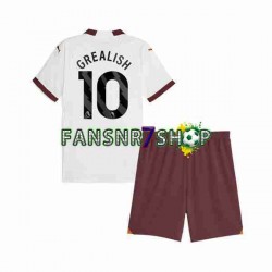 Manchester City fußball trikot Jack Grealish 10 Kinder Auswärts 2023-2024 Kurzarm