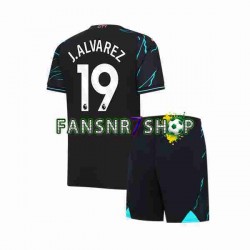 Manchester City fußball trikot Julian Alvarez 19 Kinder Ausweich 2023-2024 Kurzarm