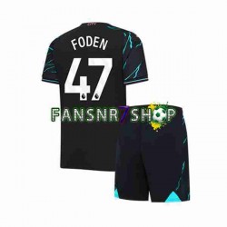 Manchester City fußball trikot Phil Foden 47 Kinder Ausweich 2023-2024 Kurzarm
