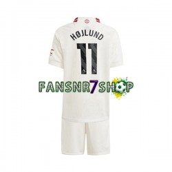 Manchester United fußball trikot Rasmus Hojlund 11 Kinder Ausweich 2023-2024 Kurzarm