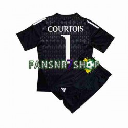 Real Madrid fußball trikot Thibaut Courtois 1 Torhüter Kinder Auswärts 2023-2024 Kurzarm