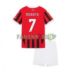 AC Mailand fußball trikot Alvaro Morata 7 Kinder Heim 2024-2025 Kurzarm