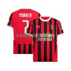 AC Mailand fußball trikot UCL Font MORATA 7 Herren Heim 2024-2025 Kurzarm
