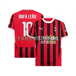 AC Mailand fußball trikot UCL Font RAFA LEAO 10 Herren Heim 2024-2025 Kurzarm