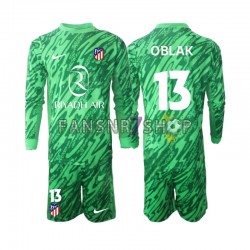 Atlético Madrid fußball trikot Jan Oblak 13 Torhüter Kinder Auswärts 2024-2025 Langarm