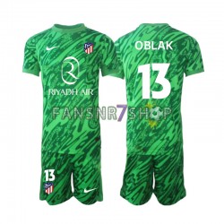 Atlético Madrid fußball trikot Jan Oblak 13 Torhüter Kinder Auswärts 2024-2025 Kurzarm