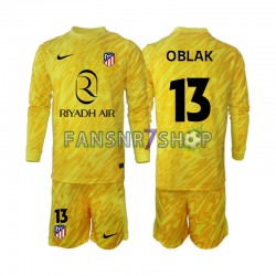 Atlético Madrid fußball trikot Jan Oblak 13 Torhüter Kinder Ausweich 2024-2025 Langarm