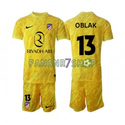 Atlético Madrid fußball trikot Jan Oblak 13 Torhüter Kinder Ausweich 2024-2025 Kurzarm