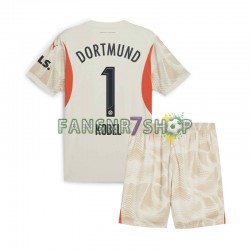 Borussia Dortmund fußball trikot Gregor Kobel 1 Torhüter Kinder Heim 2024-2025 Kurzarm