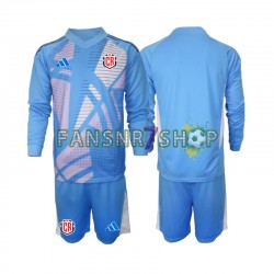 Costa Rica fußball trikot Torhüter Kinder Heim Blau 2024 Langarm