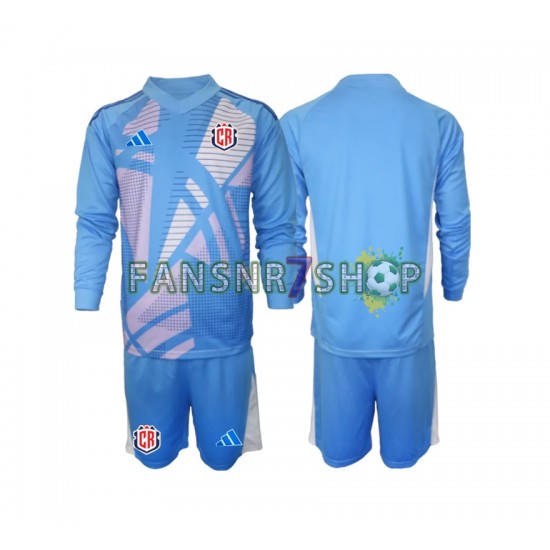 Costa Rica fußball trikot Torhüter Kinder Heim Blau 2024 Langarm