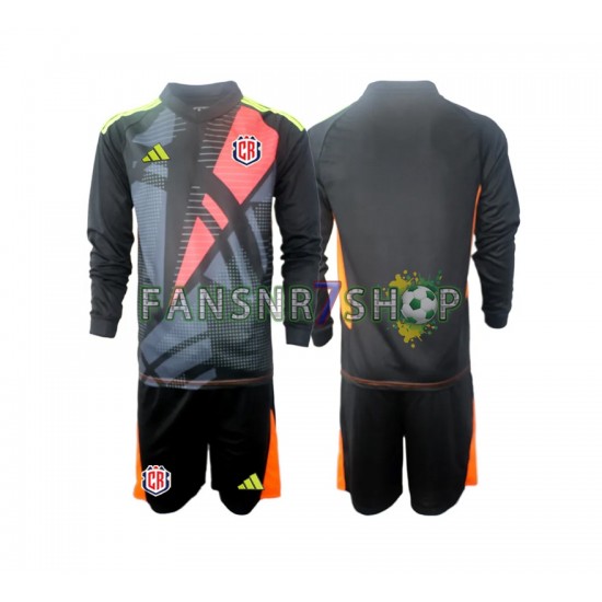Costa Rica fußball trikot Torhüter Kinder Ausweich Schwarz 2024 Langarm