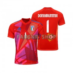 Italien fußball trikot Euro 2024 Gianluigi Donnarumma 1 Torhüter Herren Ausweich Rot Kurzarm