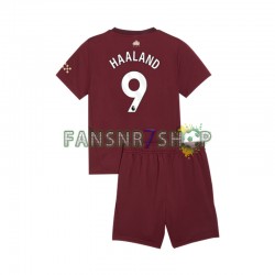 Manchester City fußball trikot Erling Haaland 9 Kinder Ausweich 2024-2025 Kurzarm