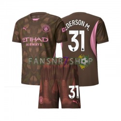 Manchester City fußball trikot Ederson Moraes 31 Torhüter Kinder Heim 2024-2025 Kurzarm