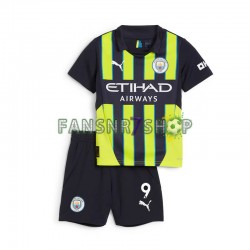 Manchester City fußball trikot Haaland 9 Kinder Auswärts 2024-2025 Kurzarm