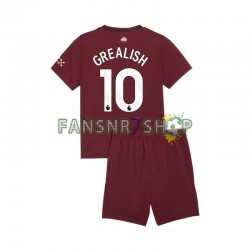 Manchester City fußball trikot Jack Grealish 10 Kinder Ausweich 2024-2025 Kurzarm