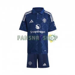 Manchester United fußball trikot Kinder Auswärts Rot 2024-2025 Kurzarm