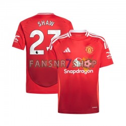 Manchester United fußball trikot Luke Shaw 23 Herren Heim Rot 2024-2025 Kurzarm