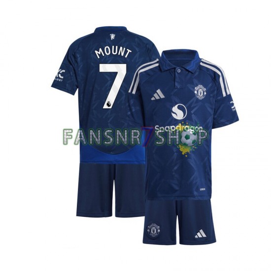 Manchester United fußball trikot Mason Mount 7 Kinder Auswärts Rot 2024-2025 Kurzarm