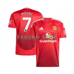Manchester United fußball trikot Mason Mount 7 Herren Heim Rot 2024-2025 Kurzarm